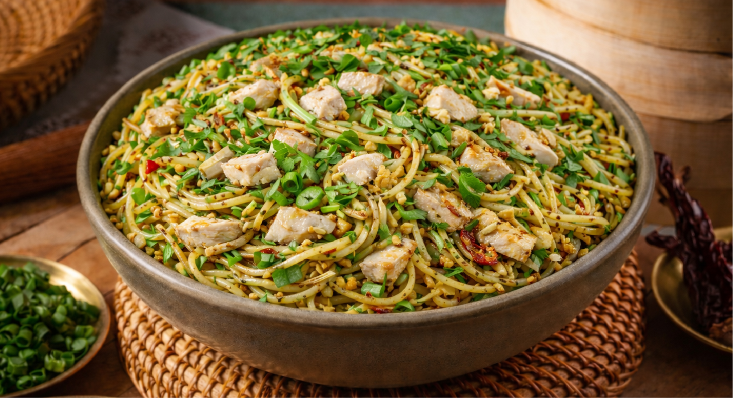 Non Veg Coriander Garlic Noodles (Full)