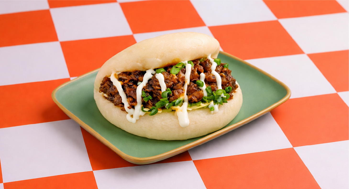 MUSHROOM CHILLI GARLIC BAO