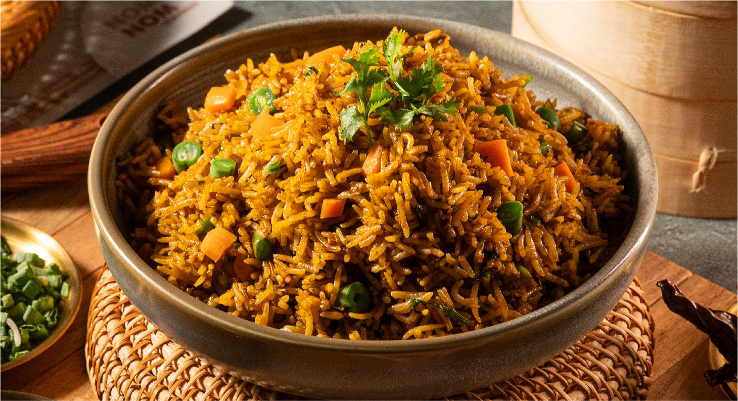 Veg Coriander Garlic Fried Rice (Full)