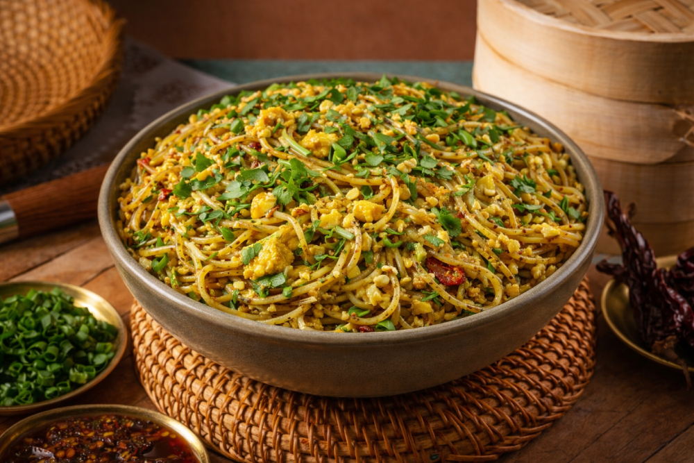 Egg Coriander Garlic Noodles (Full)